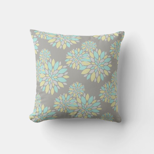Coussin à motif de fleurs Pastel Petals (Recto)