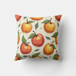 coussin à motif de fruits