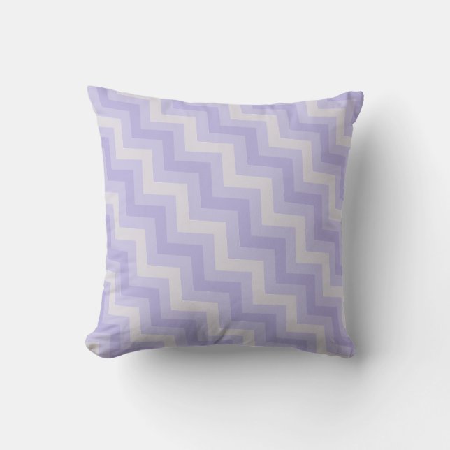 Coussin à motif de zigzag gris violet (Recto)