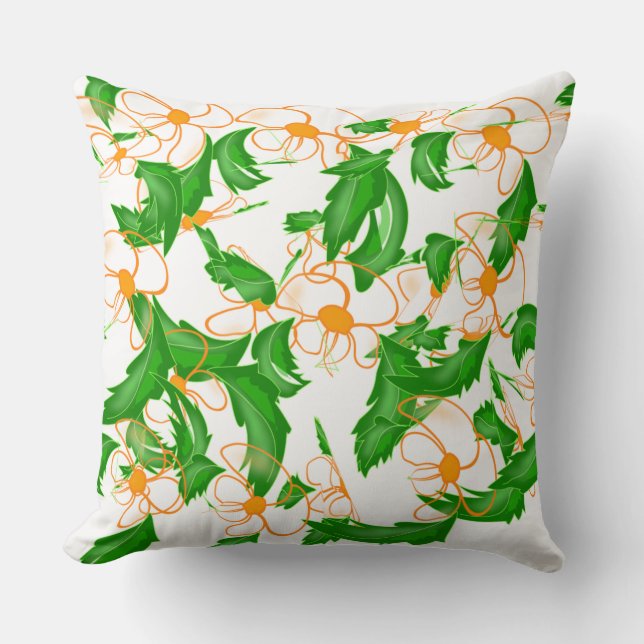 Coussin à motif floral joyeux (Recto)