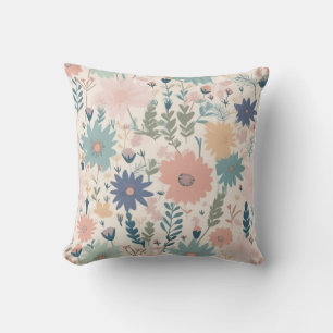 Coussin à motif floral mou