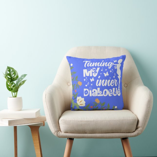 Coussin à motif floral pour apprivoiser le dialogu (Chaise)