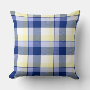 Coussin à motif tartan plaid double face