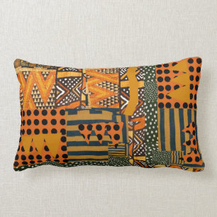 coussin à motif textile africain