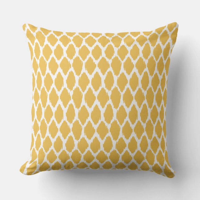 Coussin à motifs d'oignon jaune et blanc d'or (Recto)