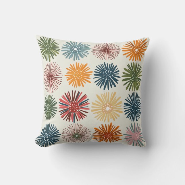 coussin à motifs floraux colorés (Recto)