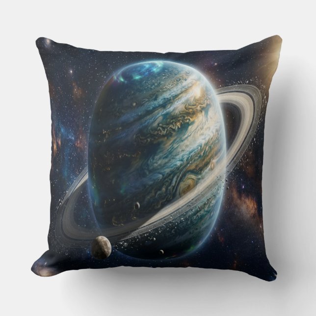 Coussin A Mysterious Planet with Rings (Recto)