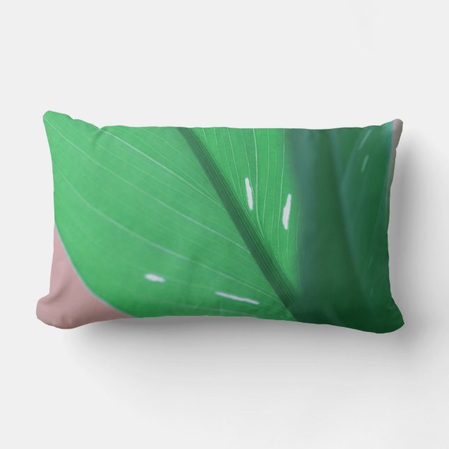 Coussin à oreiller à Feuilles Plantes vert pâle (Recto)