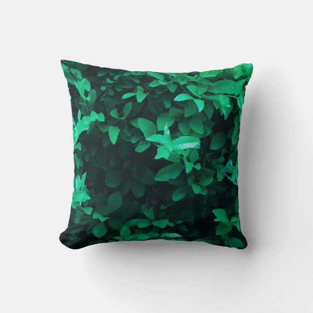 Coussin à oreiller à Feuilles Plantes vert pâle (Recto)