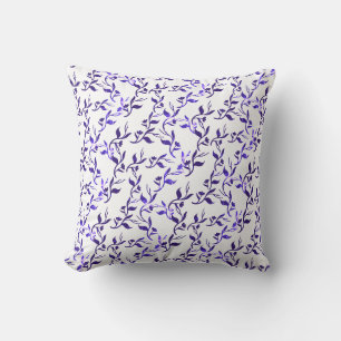 Coussin à oreiller bleu foncé Feuille Motif