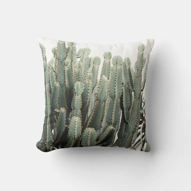 Coussin à oreiller doux vert pâle Plantes succulen (Recto)