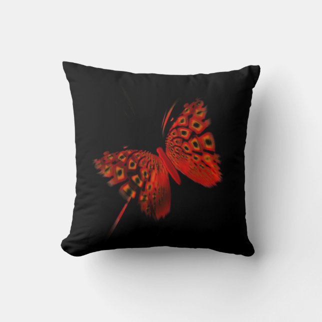 Coussin à papillon rouge (Recto)