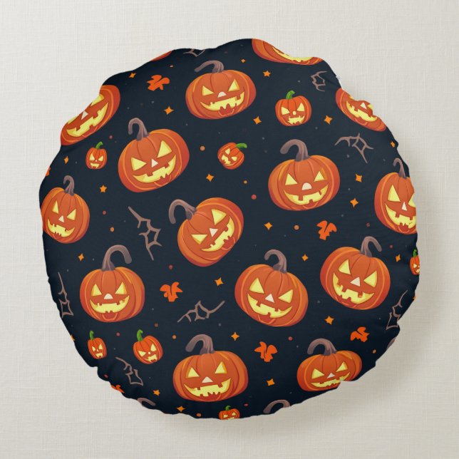 Coussin à peluche citrouille - Décor Chaud Automne (Dos)