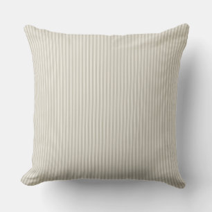 Coussin à rayures beige et blanc