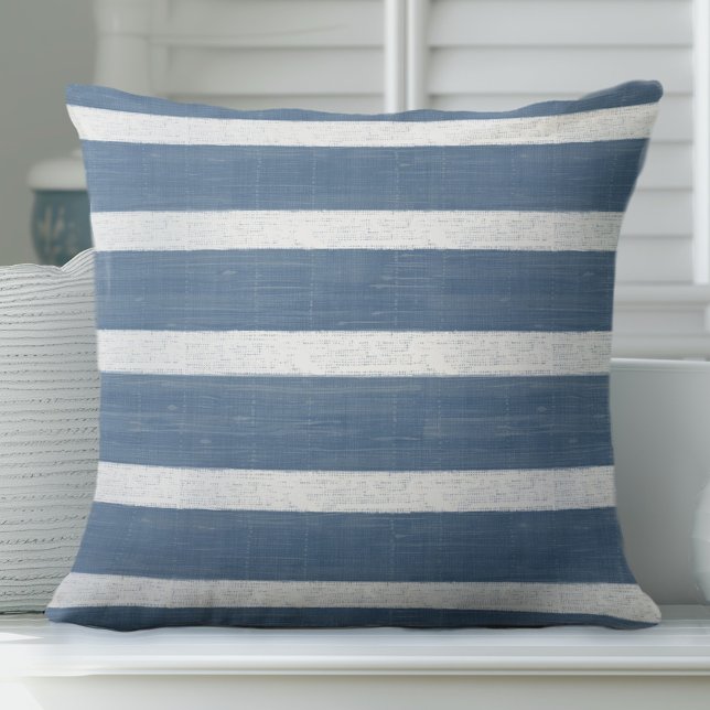 Coussin à rayures bleues (Créateur téléchargé)
