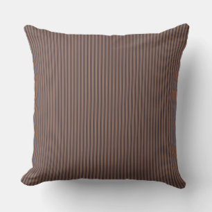 Coussin à rayures Brown naturelles
