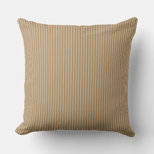 Coussin à rayures jaunes de moutarde (Recto)
