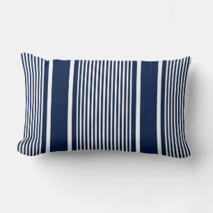 Coussin à rayures marines bleu