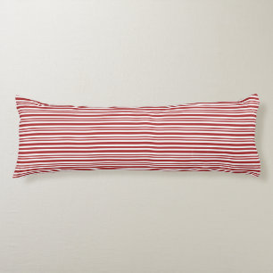 coussin à rayures rouges