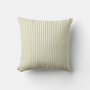 Coussin à rayures vert et blanc