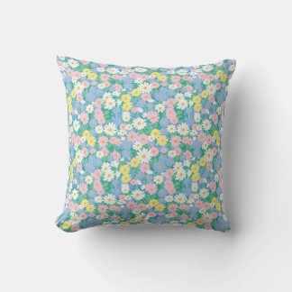 Coussin A seamless pattern of colorful daisies in pastel
