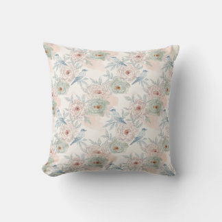 Coussin A symphony of song and petals pattern