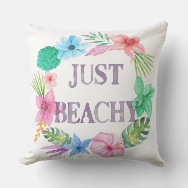 Coussin à thème tropical pour Beach House Florida  (Recto)