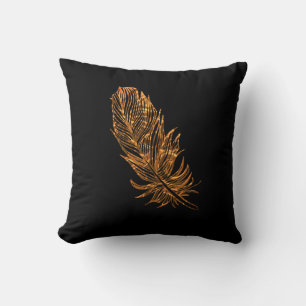 Coussin à Thon, Plumes d'or Art
