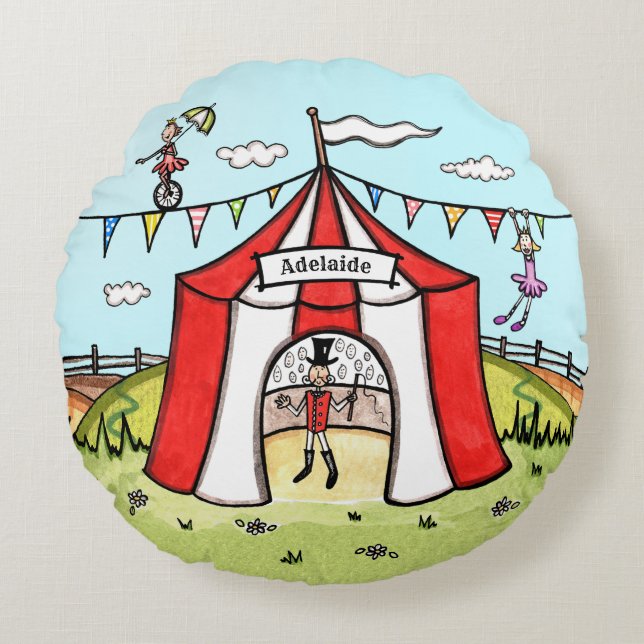 Coussin à Throw pour enfants Circus personnalisé (Devant)