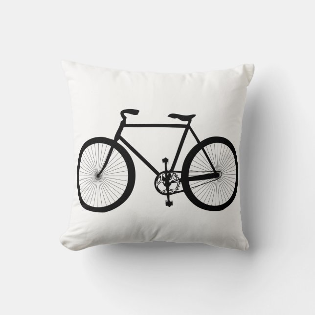 Coussin à vélo noir et blanc (Recto)