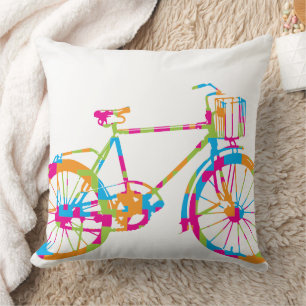 Coussin à vélo rose et bleu corail vert
