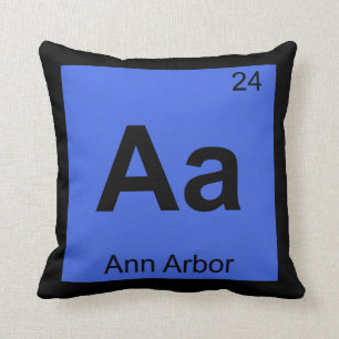 Coussin Aa - Ann Arbor Michigan Chimie Tableau périodique