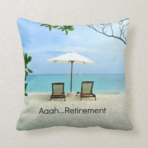 Coussin Aaah...retraite, détente sur la plage