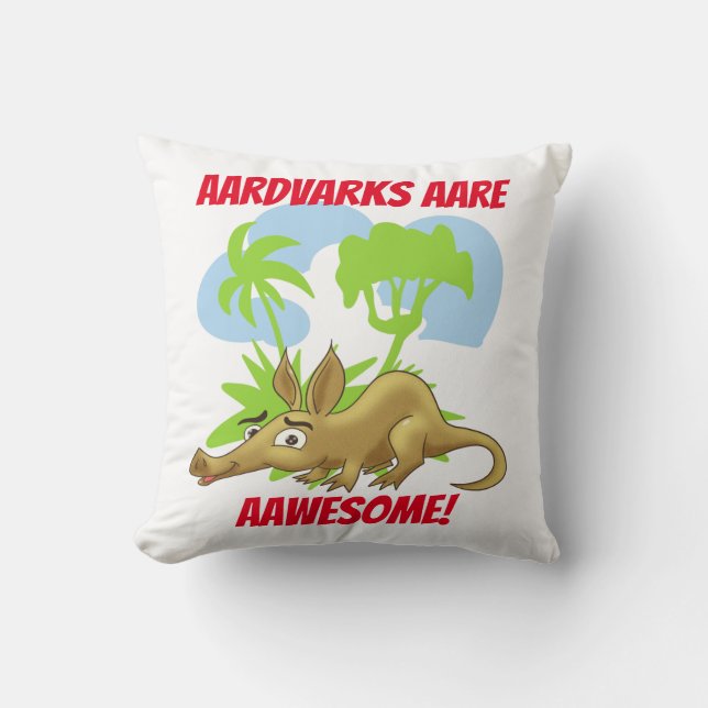 Coussin Aardvarks Aare Astupéfiant (Recto)
