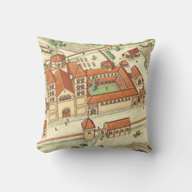 Coussin Abbaye romane. Modèle (Recto)