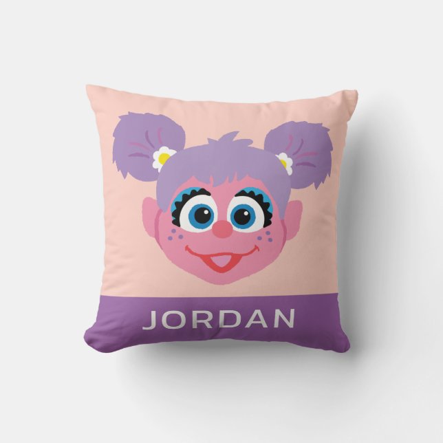 Coussin Abby Cadabby | Face de fleurs | Ajouter Votre Nom (Recto)