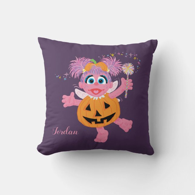 Coussin Abby Cadabby | Mignonne comme une citrouille (Recto)