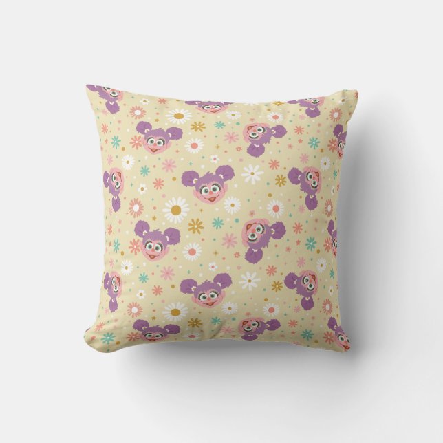 Coussin Abby Cadabby | Motif de la face de fleurs (Recto)
