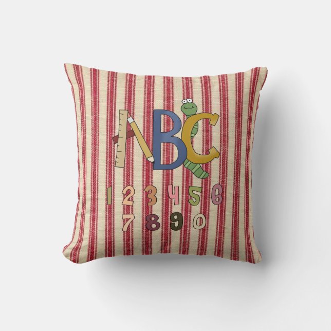 Coussin ABC et carreau de MoJo d'enfants de nombres (Recto)