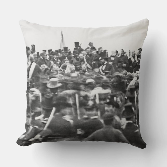 Coussin Abe Lincoln Adresse de Gettysburg : Fin de la Guer (Recto)