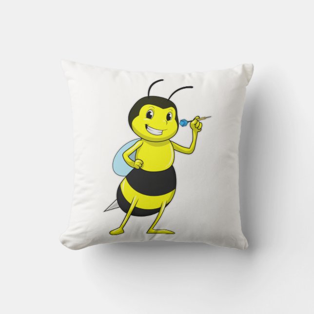 Coussin Abeille aux fléchettes avec tarte (Recto)