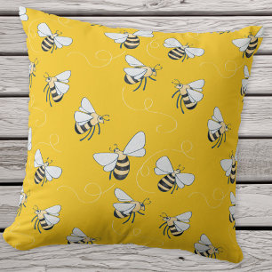 Coussin Abeille de miel jaune