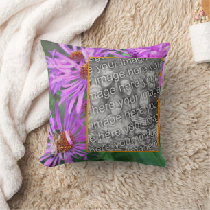 Coussin Abeille De Miel Sur Fleur D'Aster Rose Ajouter Vot