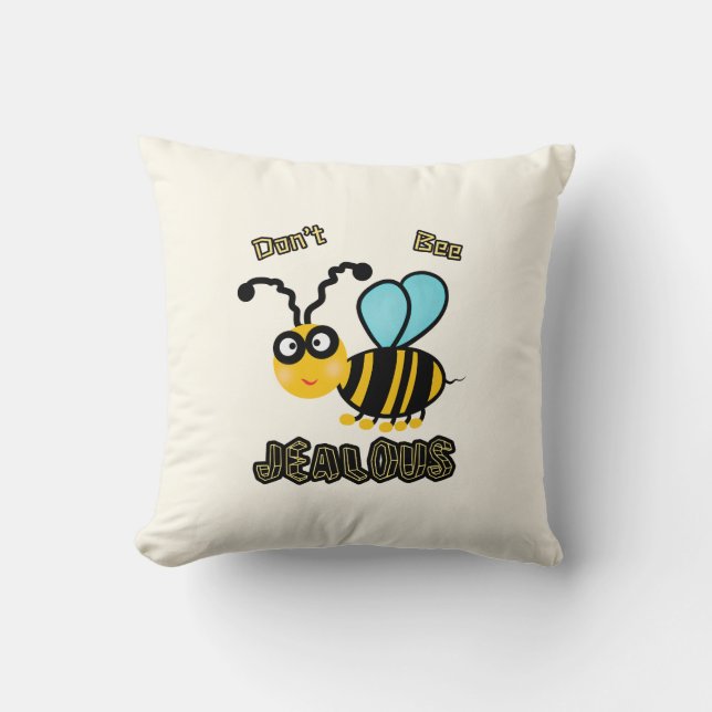 Coussin Abeille drôle (Recto)