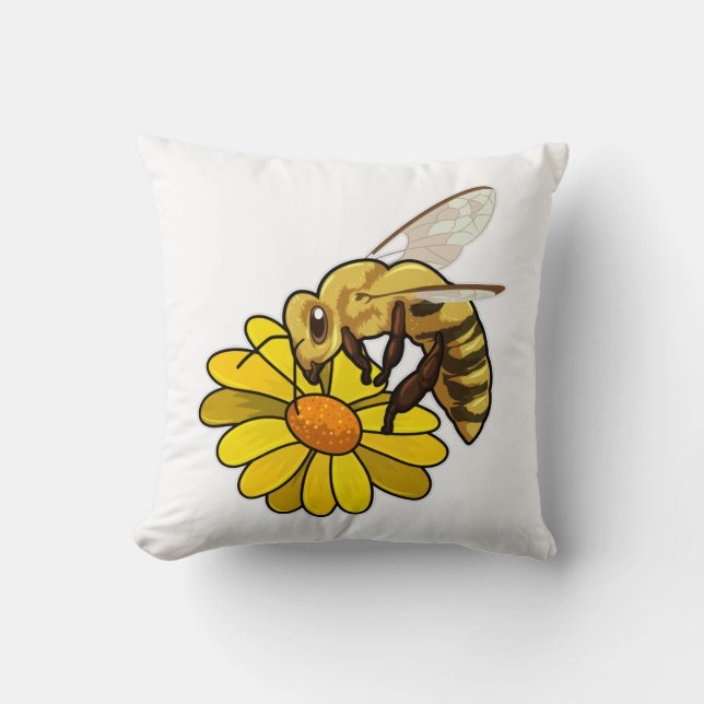 Coussin Abeille en fleurs (Recto)
