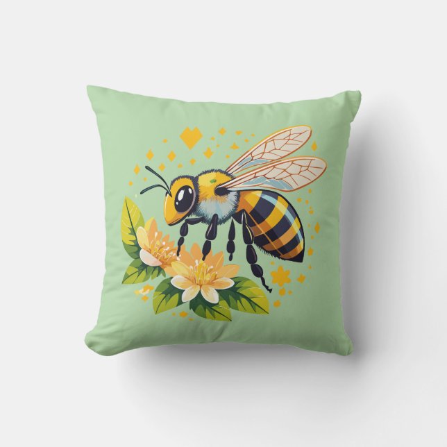 Coussin Abeille européenne (Recto)