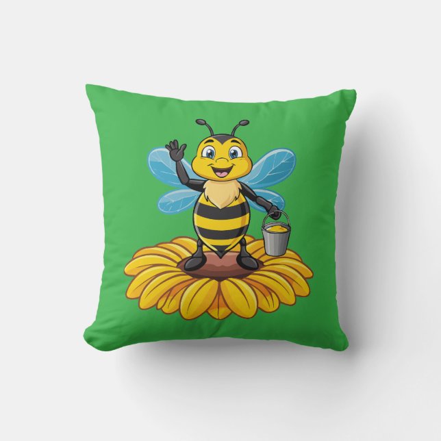 Coussin abeille européenne (Recto)
