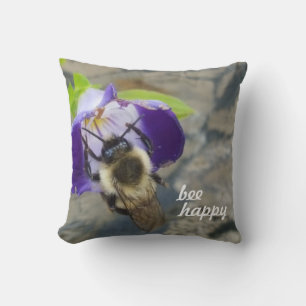 Coussin Abeille Heureuse Abeille Et Fleur