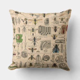 Coussin Abeille Insecte Bug Wasp Nature Peinture des abeil