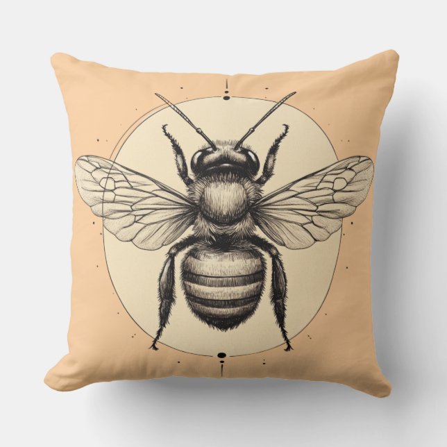 Coussin 🐝 Abeille Mystique (Recto)